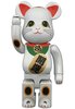 Maneki Neko Be@rbrick 400% - Beckoning Cat White