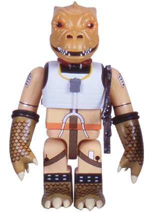 Kubrick Star Wars Bossk figure by Lucasfilm Ltd., produced by Medicom Toy. Front view.