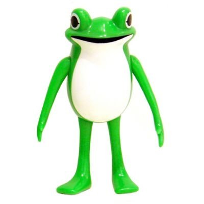 Poolys Frogman - Mini Dark Green  figure by Noriya Takeyama, produced by Sekiguchi. Front view.