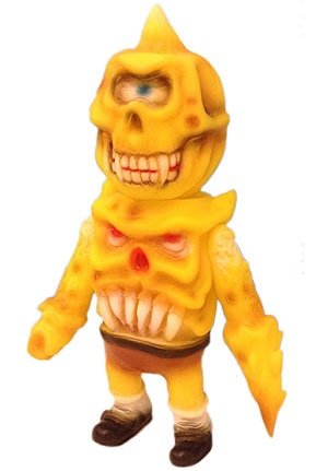 SpongeBob Bootleg Kaiju figure by Mishka, produced by Adfunture. Front view.