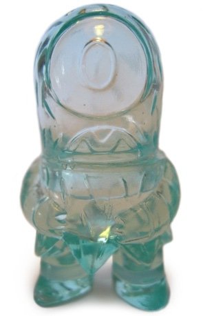 Micro Helper - Clear Blue, LB 12 figure by Tim Biskup, produced by Gargamel. Front view.