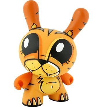 Tiger Dunny figure by Joe Ledbetter, produced by Kidrobot. Front view.
