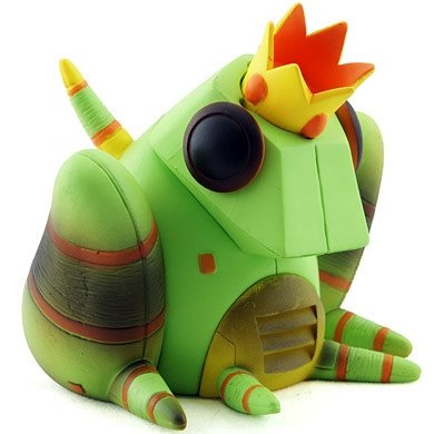 Bufotox figure by Damon Soule, produced by Kidrobot. Front view.