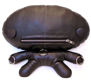 Gimp figure by Cuddly Rigor Mortis. Front view.