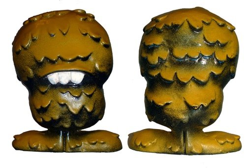 Chocolate Allemond Globulon figure by Abe Lincoln Jr., produced by Self Produced. Front view.