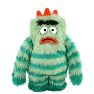 Brobee figure by Yo Gabba Gabba!, produced by Kidrobot. Front view.