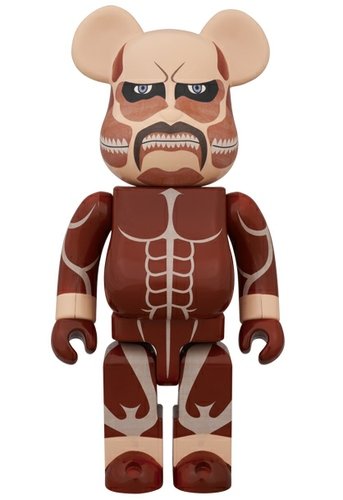Colossal Titan (超大型巨人) Be@rbrick 400% figure, produced by Medicom Toy. Front view.