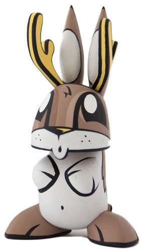 Chaos Minis - Jackalope figure by Joe Ledbetter, produced by The Loyal Subjects. Front view.