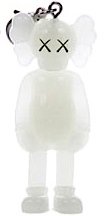 Companion Keychain - Yellow GID figure by Kaws, produced by Original Fake. Front view.