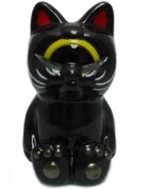 Mini Fortune Billy - Black figure by Mori Katsura, produced by Realxhead. Front view.