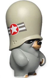 Teddy Trooper Red Star Variant (S3) figure by Flying Fortress, produced by Adfunture. Front view.