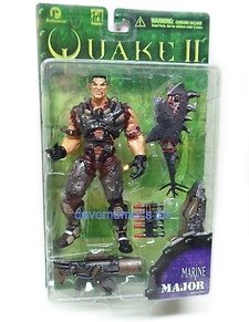 Marine Major - Quake II figure, produced by Resaurus. Front view.