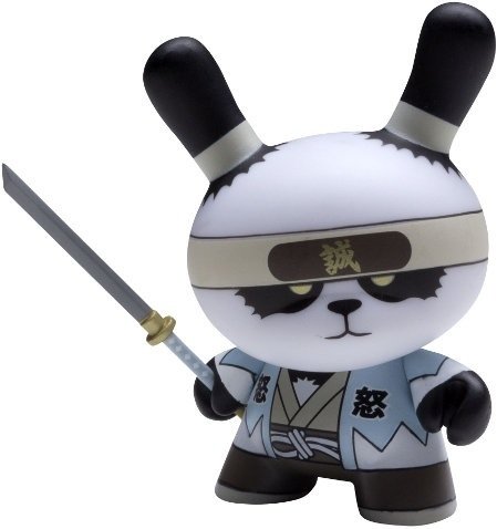 Ornery Panda Shinsengumi figure by Huck Gee, produced by Kidrobot. Front view.