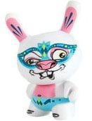 Venetian Rabbit Dunny figure by Scribe, produced by Kidrobot. Front view.
