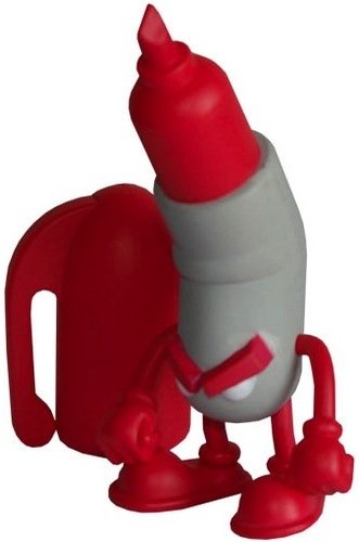 Mr. Chisel - New figure by Jeremy Madl (Mad), produced by Kidrobot. Front view.