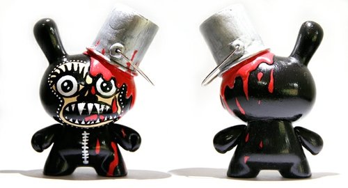 Blood Bucket figure by Zukaty Vs Ek, produced by Kidrobot. Front view.