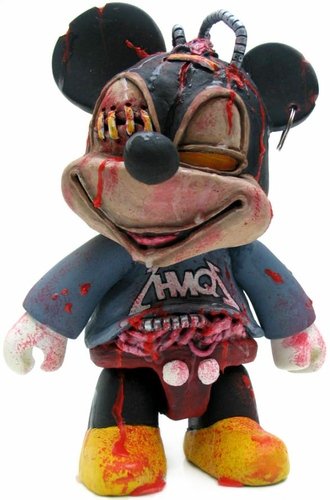 Heavy Metal Qee 9 (Iron MickQee Mouse Maiden) figure by Hoakser, produced by Toy2R. Front view.