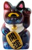 Mini Fortune Cat - Clear Blue & Red