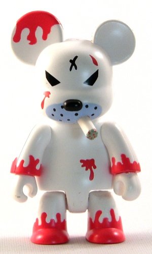 Redrum figure by Frank Kozik, produced by Toy2R. Front view.