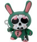 Eric Merrill Dunny figure by Eric Merrill, produced by Kidrobot. Front view.