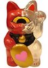 Mini Fortune Cat - Red/Clear Split