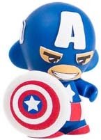 Captain America Marvel Micro Munny figure by Marvel, produced by Kidrobot. Front view.