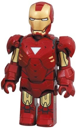Iron Man Mark VI Kubrick figure by Marvel, produced by Medicom Toy. Front view.