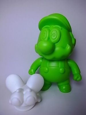 Green Luigi Set figure by Gargamel, produced by Gargamel. Front view.