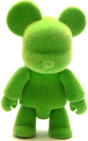 Qee - Flocked Green figure, produced by Toy2R. Front view.