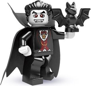 Vampire figure by Lego, produced by Lego. Front view.