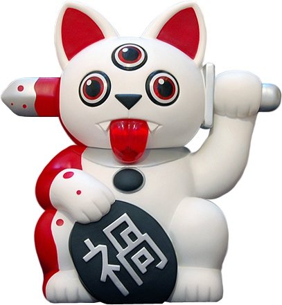Misfortune Cat - Original figure by Ferg, produced by Playge. Front view.
