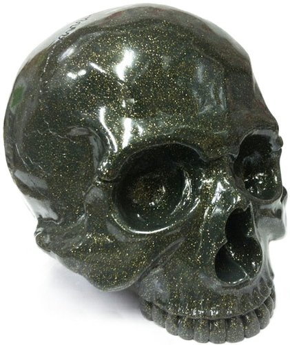 1/1 Skull Head - Black Glitter figure by Secret Base, produced by Secret Base. Front view.