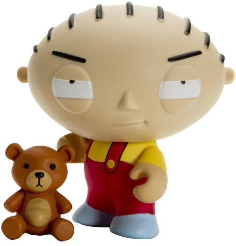 Stewie figure, produced by Kidrobot. Front view.