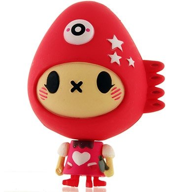 Pink Maud figure by Tado, produced by Kidrobot. Front view.