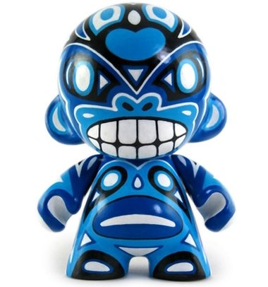 Kidrobot King of The Boards Custom Munny figure by Reactor-88, produced by Kidrobot. Front view.