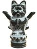 Mini Fortune Cat Ashura - Black Rub