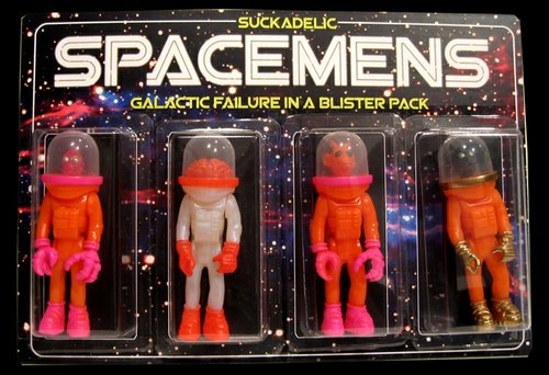Spacemens: Galactic Failure in a Blister Pack figure by Sucklord, produced by Suckadelic. Front view.