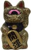 Mini Fortune Cat - Gold Glitter