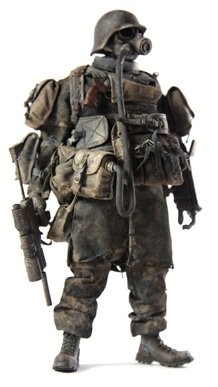 After Hours Stealth Grunt figure by Ashley Wood, produced by Threea. Front view.