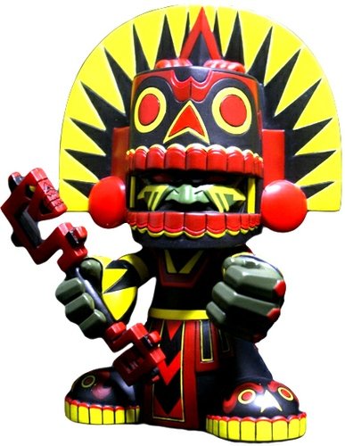 Mictlan Peyote - Dragatomi Exclusive figure by Jesse Hernandez, produced by Kuso Vinyl. Front view.