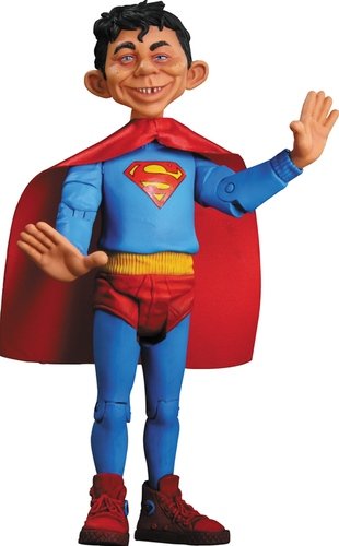 Alfred as Superman figure, produced by Dc Direct. Front view.