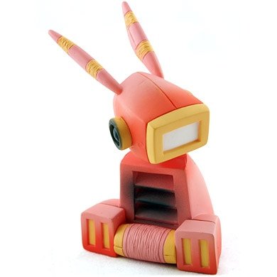 Myxy figure by Damon Soule, produced by Kidrobot. Front view.