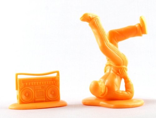 Orange All City Breaker figure by Kidrobot, produced by Kidrobot. Front view.