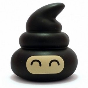 Ninja Dropping  figure by Shawn Smith (Shawnimals), produced by Kidrobot. Front view.
