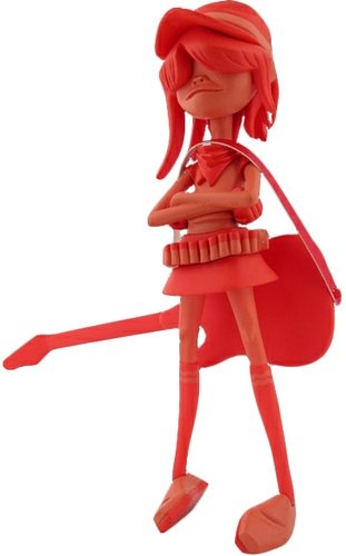 Noodle figure by Jamie Hewlett, produced by Kidrobot. Front view.