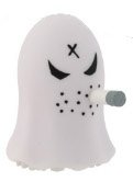 Booger figure by Frank Kozik, produced by Kidrobot. Front view.