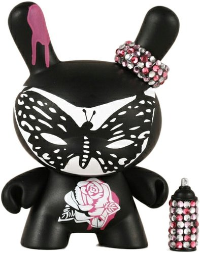 Dunny Fatale figure by Aiko Nakagawa (Lady Aiko), produced by Kidrobot. Front view.