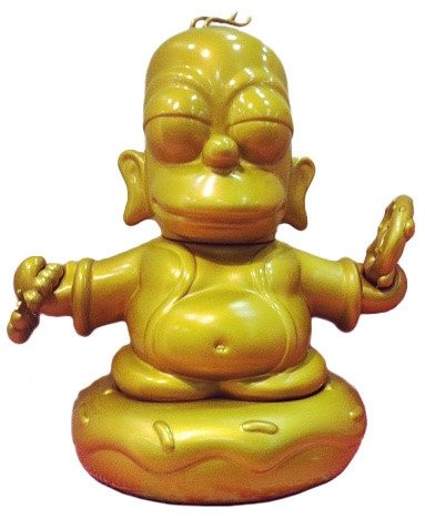 Homer Buddah - SDCC 12 figure by Matt Groening, produced by Kidrobot. Front view.