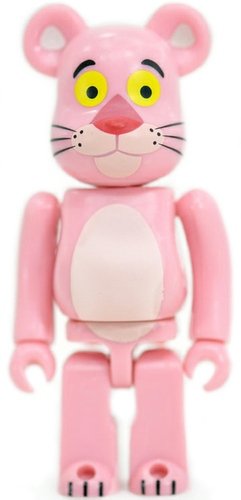 Pink Panther Be@rbrick 100% figure, produced by Medicom Toy. Front view.