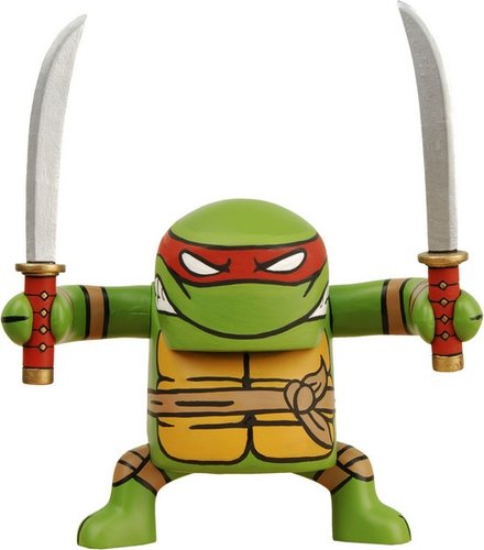 Leonardo figure, produced by Neca. Front view.